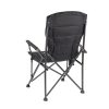 Leziter XL scaun de pescuit cu braț și suport pentru pahare negre