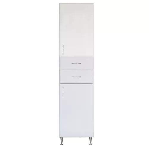 Dulap inalt Bianca Plus 45 cu 2 usi, 2 sertare, alb lucios, dreapta