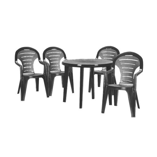 Set mobilier de gradina Bonaire 4-1, culoare grafit