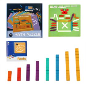 Jucarie educativa din lemn, puzzle abac, aritmetica