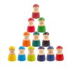 12 figurine Montessori colorate din lemn