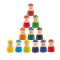 12 figurine Montessori colorate din lemn