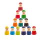 12 figurine Montessori colorate din lemn