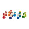 12 figurine Montessori colorate din lemn
