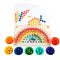 Puzzle mozaic cu bile curcubeu Montessori din lemn
