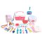Jucarie dentist din lemn cu 38 de accesorii, roz