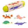 Mini puzzle cu cilindri cu animale, jucarie din lemn Montessori