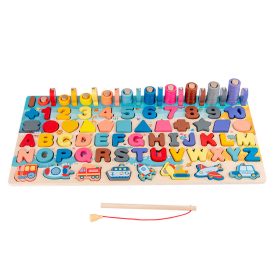 Jucarie Montessori din lemn educativa, cu potrivire logaritmica a formelor