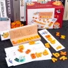 Puzzle de cuvinte, joc din lemn pentru invatarea cuvintelor cu carti in limba engleza