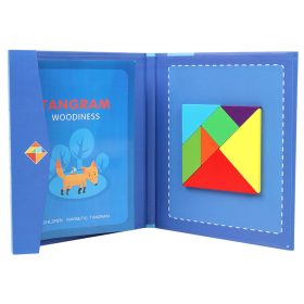 Jucarie magnetica din lemn tangram