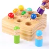 Jucarie din lemn Montessori pentru dezvoltarea abilitatilor, cu potrivirea formelor