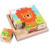 Puzzle cub din lemn, jucarie puzzle din lemn