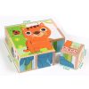 Puzzle cub din lemn, jucarie puzzle din lemn