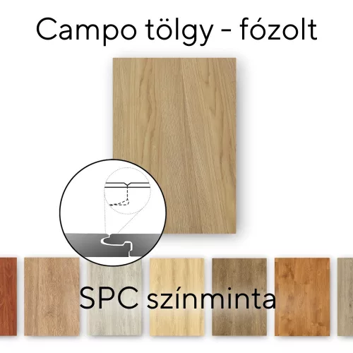 Pardoseala laminata Leziter Campo stejar vinil SPC mostra/buc