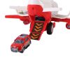 Avion de transport pentru pompieri cu 4 mașini de pompieri, accesorii, efecte luminoase și sonore
