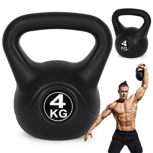 Kettlebell 4 kg negru