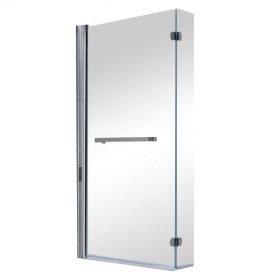 Paravan de baie Cristal 21, 150x82 cm, profil cromat, sticla transparenta