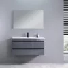Masca de baie Cube 100 cu chiuveta ceramica, 2 sertare, gri antracit