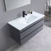 Masca de baie Cube 100 cu chiuveta ceramica, 2 sertare, gri antracit