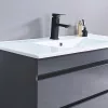 Masca de baie Cube 100 cu chiuveta ceramica, 2 sertare, gri antracit