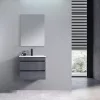 Masca de baie Cube 60 cu chiuveta ceramica, 2 sertare, gri antracit