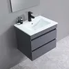 Masca de baie Cube 60 cu chiuveta ceramica, 2 sertare, gri antracit