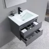 Masca de baie Cube 60 cu chiuveta ceramica, 2 sertare, gri antracit
