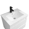 Masca de baie Cube 60 cu chiuveta ceramica, 2 sertare, vopsita in alb lucios