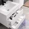 Masca de baie Cube 60 cu chiuveta ceramica, 2 sertare, vopsita in alb lucios