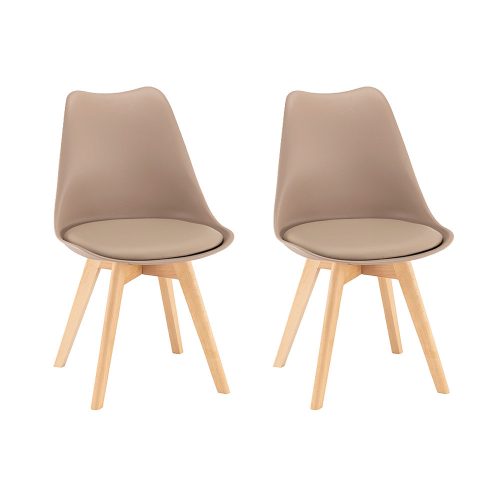 Scaun de masă Silla, 2 buc., bej