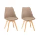 Scaun de masă Silla, 2 buc., bej