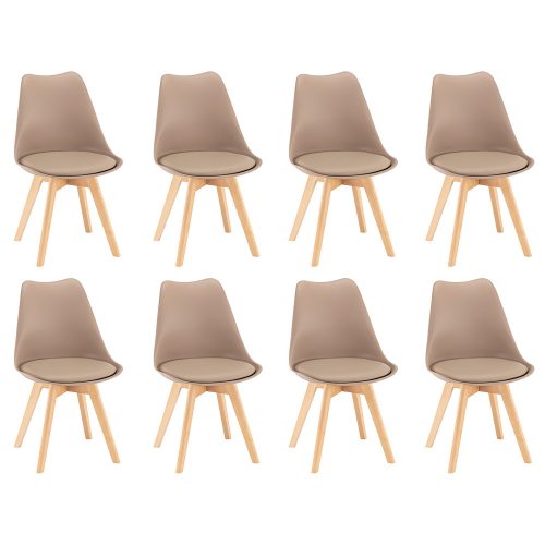 Silla scaun de luat masa 8 bucăți în bej