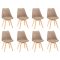Silla scaun de luat masa 8 bucăți în bej