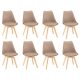 Silla scaun de luat masa 8 bucăți în bej