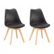 Scaun de masă Silla, 2 buc., negru