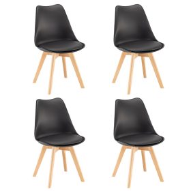 Scaun de masă Silla, 4 piese, negru