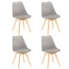 Scaun de masă Silla gri, 4 buc.