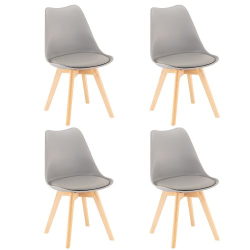 Scaun de masă Silla gri, 4 buc.