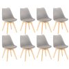 Scaun de sufragerie Silla 8 buc în gri