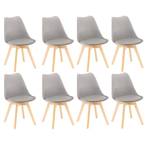 Scaun de sufragerie Silla 8 buc în gri