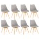 Scaun de sufragerie Silla 8 buc în gri