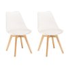 Scaun de masă Silla, 2 buc., alb
