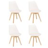 Scaun de masă Silla, 4 piese, alb