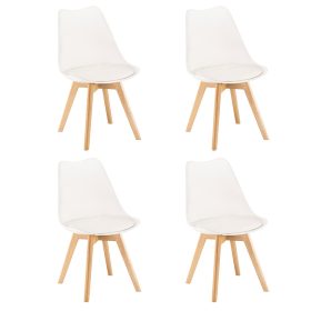 Scaun de masă Silla, 4 piese, alb