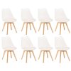 Scaun de masă Silla 8 bucăți în alb