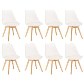 Scaun de masă Silla 8 bucăți în alb