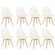 Scaun de masă Silla 8 bucăți în alb