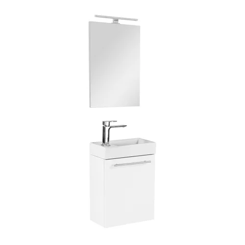 Mobilier de baie fantastic Melanie cu oglinda, alb