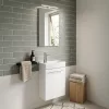 Mobilier de baie fantastic, cu lavoar, in alb