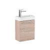 Mobilier de baie fantastic, cu lavoar, in culoarea stejarului Sonoma